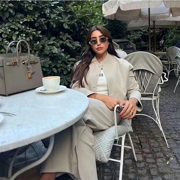 ZARA  Wide Pants Ankle Slits Cream size M - Picture 8 of 16